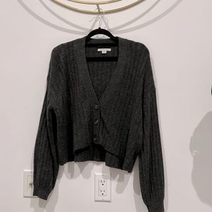 Dark dark grey cropped cardigan